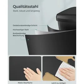 Songmics Mülleimer 50 l Schwarz