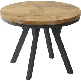 WFL GROUP Esstisch, Eiche, Holzwerkstoff, 10-Sitzer, Rund,Rund, 100x76x100 cm, Esszimmer, Tische, Esstische