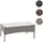 Mendler Halden Gartentisch Ø 79 x 38 cm Grau