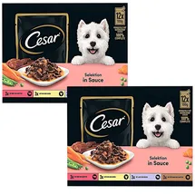 Cesar Selektion Fleisch und Gemüse in Sauce 24 x 100 g