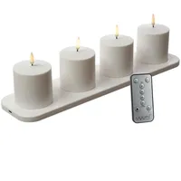 uYuni LED Kerzen Uyuni 4 St. 6,8 x 6,8 cm weiß