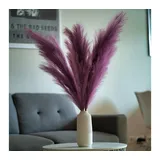 layba Pampasgras Deko in Lila Boho Künstliches Pampasgras – 3 Stück 100cm, Ideal für Hochzeitsdeko, Wohnzimmer - Schlafzimmer