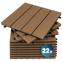 DEUBA WPC Casaria Klassik terrakotta 30 x 30 cm 22 St.