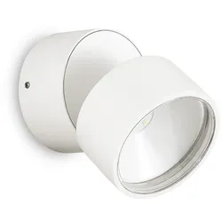 Ideal Lux LED Wandleuchte OMEGA, rund, Ø 90 mm, 7W, 4000K, 650lm, mit verstellbarem Lichtverteiler, weiß IDEA-285481