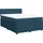 vidaXL Boxspringbett mit Matratze Blau 140x200 cm Samt