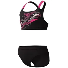 Speedo Bikini Mädchen Anthrazit/Pink 140