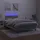 vidaXL Boxspringbett mit Matratze & LED Hellgrau 120x200 cm Samt