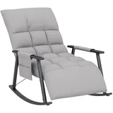 Schaukelsessel Grau Polyester 134x60x70 cm Seitentasche SONNENH