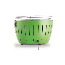 Lotusgrill XL Starter-Set 1x XL Grill Mandarinenorange mit USB-Anschluß, 1x Buchenholzkohle 2,5 kg, 1x Brennpaste 200ml, 1x Würstchenzange, 1x Transpo