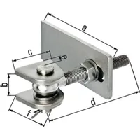 GAH Alberts Verstellbares Torband 170x30x80x150x34x65mm VA Btl.GAH