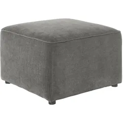 Hocker ANDAS "Sundstrup", grau (anthrazit), B:70cm H:47cm T:70cm, 100% Polyester, Hocker, Modulserie, individuelle Zusammenstellung