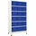 vidaXL Schließfachschrank Stahl 90 x 40 x 180 cm Grau/Blau