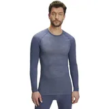 Herren Baselayer-Shirt Wool-Tech Light Round Neck M L/s Sh Wolle Funktionsmaterial schnelltrocknend 1 Stück Blau Capitain 6751 L