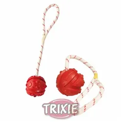 Trixie Ball am Seil | 7cm mit 35cm Seil schwimmend Naturgummi