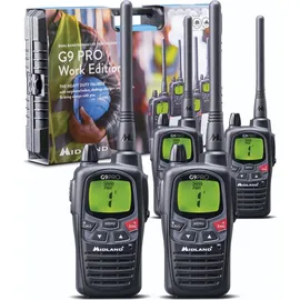 Midland G9 Pro PMR446, (12 km), Walkie-Talkie, Schwarz