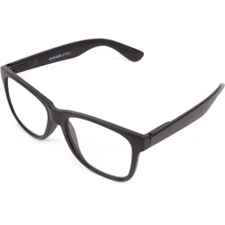 Lesebrille +4.00 Dioptrie - Federscharnier-Bügel für Komfort - Klassisches Design, matt Schwarz, 14.3 cm Breite, 4.2x5.4 cm Gläser - Ideal für unterwegs