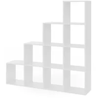Vicco Treppenregal Bücherregal 142,5 x 140 x 29 cm Weiß