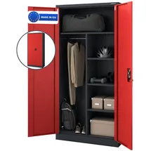Jan Nowak Mehrzweckschrank 185 x 90 x 45 cm Anthrazit-Rot