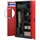 Jan Nowak Mehrzweckschrank 185 x 90 x 45 cm Anthrazit-Rot
