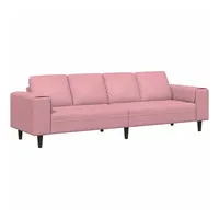 VidaXL Sofa Set Rosa Samt, Wohnzimmer, moderner Samtsofa, lässige