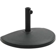 vidaXL Schirmständer Halbrund 15 kg Polyharz Schwarz