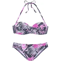 Buffalo Bügel-Bandeau-Bikini Damen marine-pink Gr.38 Cup C