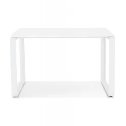Schreibtisch Glasplatte mit Metallgestell  Computertisch mit moderner Optik  Minimalistisches Design  120x60x74,2 cm  Kadima Design