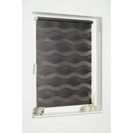 K-HOME Klemmfix Doppelrollo Welle 40 x 150 cm anthrazit