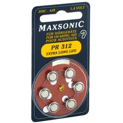 Batterien für Hörgeräte Maxsonic Pr312
