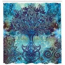 ABAKUHAUS Duschvorhang 175 x 180 cm blau