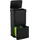 Wellhome WELL HOME Mülleimer 62 L (37 L + 25 L) Mülleimer mit 2 Fächern, automatische Öffnung mit Sensor, Edelstahl, Schwarz