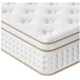 Taschenfederkernmatratze 7-Zonen, Matratze 26cm hoch, 30cm hoch Tonnentaschenfederkernmatratze, Vesgantti, H3, hohe Punktelastizität, Orthopädisch, Mittelfest