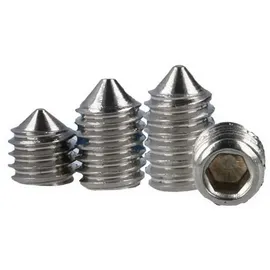 MS Beschläge Fixierschraube 10 Stück Madenschraube Edelstahl Innensechskant Kegelkopf M6x9mm