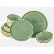 CreaTable Uno Romana Tafelservice 12-tlg. grün Sprenkel