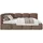 Selsey Jugendbett Braun Kunststoff, 1-Sitzer, 120x200 Kopfteil Links, Matratze & Bettkasten, Samt