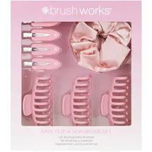 Brushworks Hair Clip & Scrunchie Set Set aus Haargummis und Haarspangen