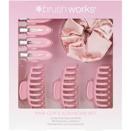 Brushworks Hair Clip & Scrunchie Set Set aus Haargummis und Haarspangen