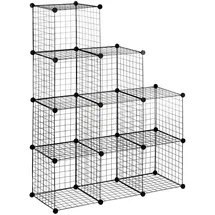 Homcom Regalsystem 9 Fächer 105 x 35 x 105 cm Schwarz