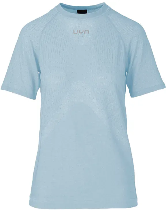 UYN Damenlaufshirt kurzärmelig Kymra, ultraleichtes Laufshirt für dynamische Einheiten und längere Läufe, blau - hellblau / 38