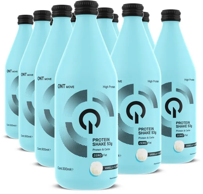 QNT Protein Shake (53g Protein) Glasflasche Vanille