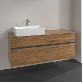 Villeroy & Boch V&B Waschtischunterschrank Collaro 140x54,8x50cm, WT links, kansas oak