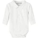 name it - Langarmbody Nbmnasin Shirt in bright white, Gr.80,