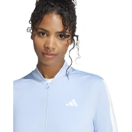 adidas Essentials 3 Stripes Trainingsanzug hellblau/weiß S
