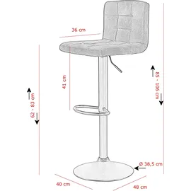 Hela Barhocker-Set Amanda, Grau,