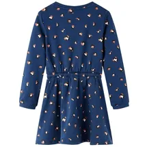 vidaXL Kinderkleid mit Langen Ärmeln Marineblau 140
