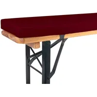 TexDeko Bankauflage 220 x 25 x 4 cm rot 1 St.