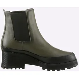 Heine Stiefelette in khaki-schwarz | Gr.: 38