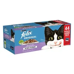Purina Felix Original Mix Auswahl in Gelee für Katzen 44x85g Pro 2 Kartons (88 x 85 g)
