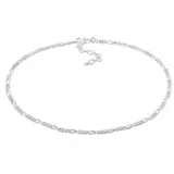 Elli Fußschmuck 925 Sterling Silber Figaro in Silber | Gr.: 28 cm