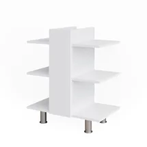 Vicco Waschbeckenunterschrank Fynn Weiß 60 x 70 cm mit 6 Ablagen